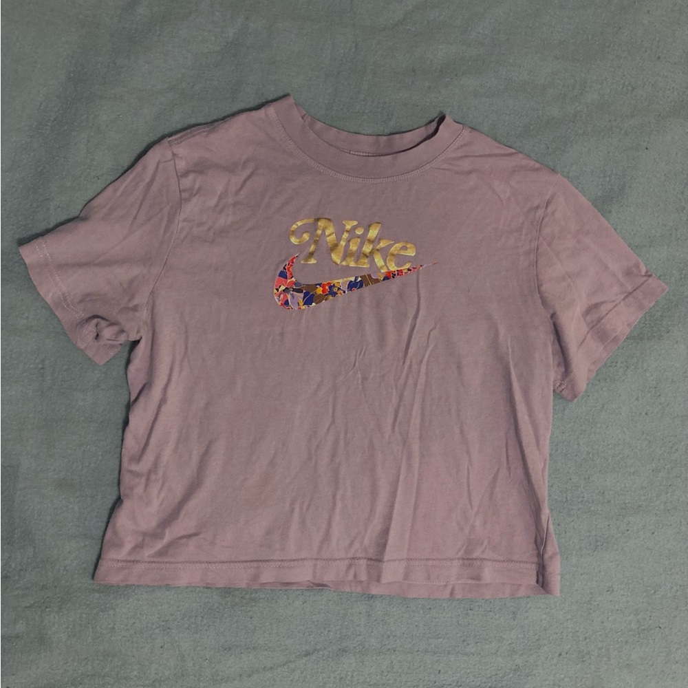 Y2k floral Nike crop top